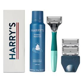 Harrys 810006475333 Shaving Kit For Men - Razor Handle 3 Blade Refills Sage
