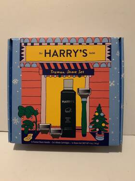 Harrys 810006477610 Mens Shaving Holiday Gift Set Truman Razor 3 Cartridges Shave Gel