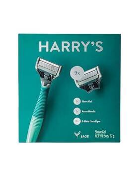 Harrys 810006479102 Shaving Kit For Men - Razor Handle 9 Blade Refill Cartridges An