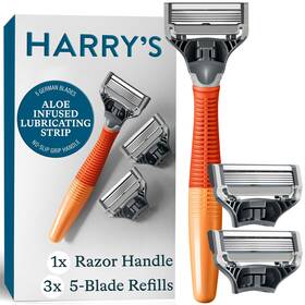 Harrys 810006479263 Shaving Kit For Men - Razor Handle And 3 Blade Refill Cartridge