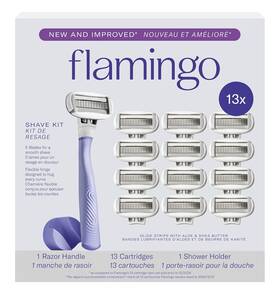 Harrys 810075083613 Flamingo Razors For Women 1 Womens Razor Handle Lilac 13 Five-blade R