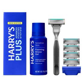 Harrys 840317401479 Plus Shaving Kit For Men - Premium Handle 5 Razor Blade