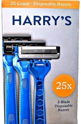Harrys 840317401608 3-blade Disposable Razor 25 Count