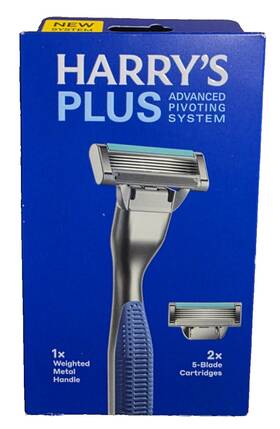 Harrys 840317401783 Plus Advanced Pivoting System 5 Blade Cartridges Flex Hinge