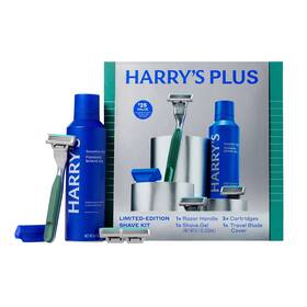 Harrys 840317401820 Plus Holiday Gift Set With Shaving Razor For Men 3 Blade Refill