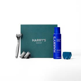 Harrys 840317401899 Shave Gift Set For Men Limited Edition Craft Handle 3 Razor Silver
