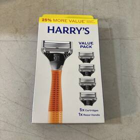 Harrys 840317402049 Mens Razor Value Pack 7 Cartridges 1 Handle Boxed/sealed/retail