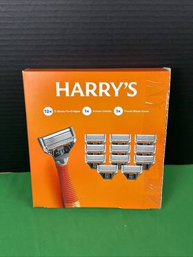 Harrys 840317402230 Mens Razor Set 5 Blade Cartridges 12 Ct 1 Ember Handle No Travel Cover