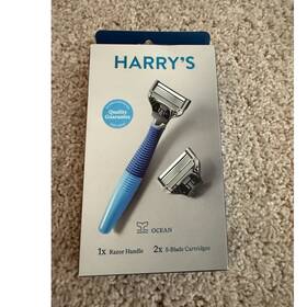 Bd326-112 Harrys Ocean Razor 5 Blades Non-slip Grip Precision Trimmer 2 Cartridges New