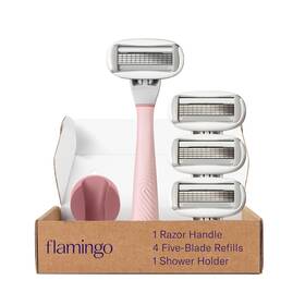 Fetegt311 Harrys Flamingo Razors For Women 1 Womens Razor Handle Rose 4 Five-blade Refi
