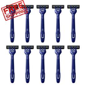 Fjfiejfok1789 Harrys Mens Disposable Razors 3-blade With Lubricating Strip And