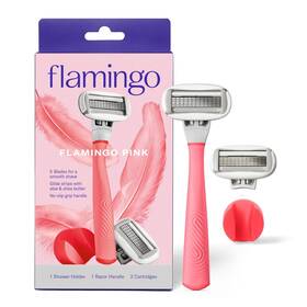 Harrys Inc. 744759343260 Flamingo Womens Razor Shaving Set With Handle And 5-blade Cartridge