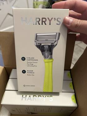Kkrb0538 Harrys Mens Razor Shave 5-blade Set With Cartridges And Handle Made In Germany