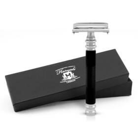 Rz-bt3-bs-bl Haryali London Butterfly Safety Razor For Men And Women No Slip Double Edge Metal Black