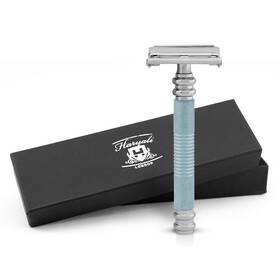 Rz-bt3-bs-r Haryali London Butterfly Safety Razor For Men And Women No Slip Double Edge Metallic Gray