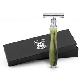 Rz-de-br-1ti Haryali London Double Edge Safety Razor For Men And Women Resin Handle Horn Imitation