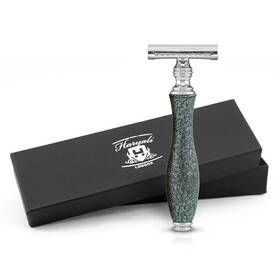Rz-de-bs-1g Haryali London Vintage Double Edge Safety Razor For Men And Women Antique Metal Handle Grey