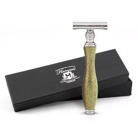 Rz-de-bs-1gd Haryali London Vintage Double Edge Safety Razor For Men And Women Antique Metal Handle Gold