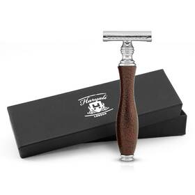 Rz-de-bs-1mn Haryali London Double Edge Safety Razor For Men And Women Antique Metal Handle Maroon