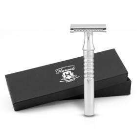 Rz-de-ss4 Haryali London Double Edge Safety Razor For Men And Women Stainless Steel Non-slip Banded Grip
