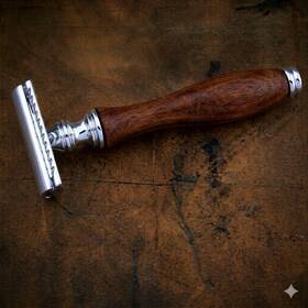 Rz-de-wd-1 Haryali London Custom Handmade Double Edge Safety Razor For Men And Women Ergonomic Wood Handle