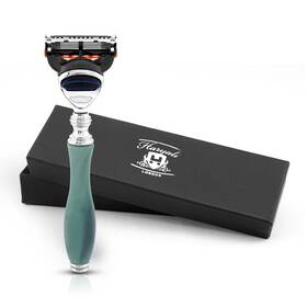 Rz-f5-br-1gn Haryali London Ergonomic 5 Edge Razor For Men Luxury Womens Body Face Green