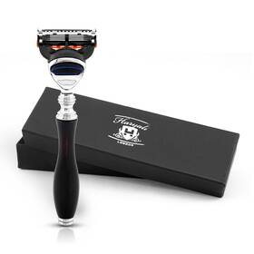 Rz-f5-br-1rbl Haryali London 5 Edge Razor For Men Luxury Womens Body Face Red And Black