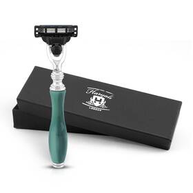 Rz-m3-br-1gn Haryali London Premium 3 Edge Razor For Men Womens Ergonomic Mens Green