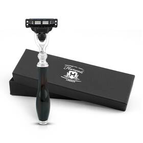 Rz-m3-br-1rbl Haryali London Premium 3 Edge Razor For Men Womens Ergonomic Mens Red And Black