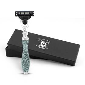 Rz-m3-bs-1g Haryali London 3 Edge Razor For Men Womens Ergonomic Mens Metallic Grey