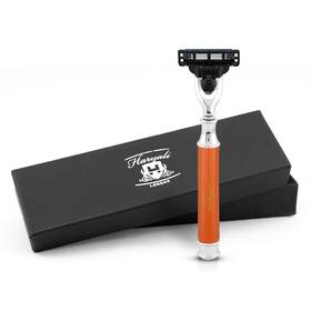 Rz-m3-bs-2og Haryali London 3 Edge Razor For Men Womens Smart Grip Mens Face Orange