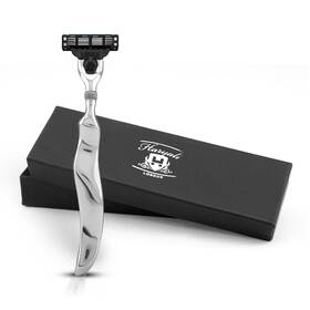 Rz-m3-ss01 Haryali London 3 Edge Razor For Men Stainless Steel S Long Grip Women
