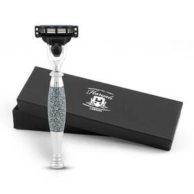 Rz-m3-bs-4g Hayali London 3 Edge Razor For Men Womens Luxury Mens Antique Grey
