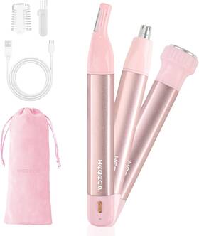 Ft2003 Hebeca 3 In 1 Facial Hair Removal Trimmers Nose Trimmer And Ear Pink