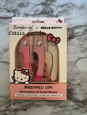 Hkpu7924 Hello Kitty Cream Shop X Prepped Up Dermaplane And Sculpt Razors
