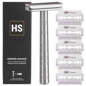 Henson Shaving 616967914726 Razor - Aluminum Double Edge Safety With 5 Spare Blades