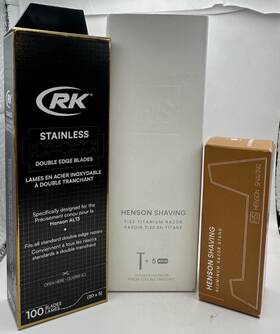 Hs-ti-ti-04-mdm-5 Henson Ti22 Shaving Titanium Medium Exposure Stand 100 Razors Mdm-5