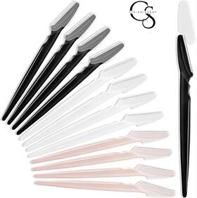 Hfatmos 313025739702 12pcs Eyebrow And Face Razors With Safety Cover
