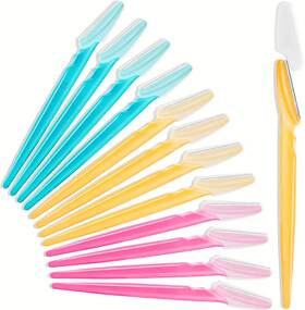 Hfatmos 313032498487 12 Pcs Eyebrow Razor Multipurpose Exfoliating Dermaplaning Tool For Face Facia