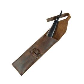 Hide & Drink 660042695574 Rustic Leather Straight Razor Case Handmade By And Bourbon Brown
