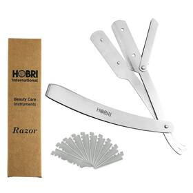Hobri 691027473085 Premium Barber Straight Edge Razor With 10 Blades