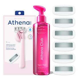 Holdings Inc. 313045613624 Women S Razor Shave Kit 5-blade Cartridge For Sensitive Skin Serum-infus