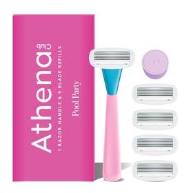 Holdings Inc. 445024724731 Womens Razor Shave Kit 1 Pool Party Handle 5 Blade Refills