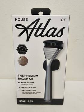 House Of Atlas 810077122662 Premium Razor Kit With Metal Handle