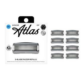 House Of Atlas 810077122747 Mens Razor Blade Refills 1 Count Pack 8 No Color