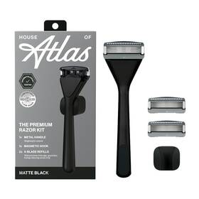 House Of Atlas 810077124833 Premium Razor For Men Handle 1 Count Pack Matte Black