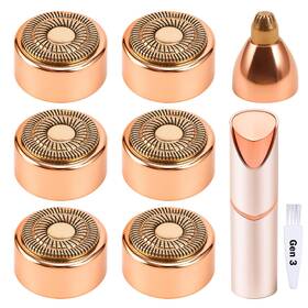 Hg-gen3 Hugrose Flawless Replacement Heads 6 Pcs Easy-to-replace Facial Rose Gold