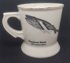 Humpback Whale Limited Edition Shaving Mug Gold Trim Double Sided