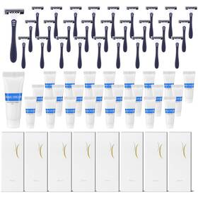 Dun-huee-4260 Hushee Shave Kit Bulk Travel Shaving Cream Disposable Twin Blade Razors And Inch
