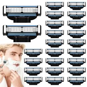 Hycron 779603769958 Razor Blade Refills For Men 24-pack Mach 3 Blades -